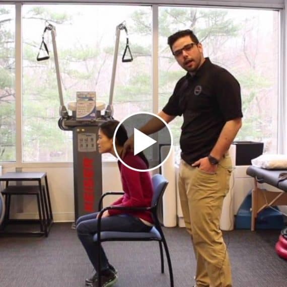 Adam Gershowitz demonstrates posture correcting technique