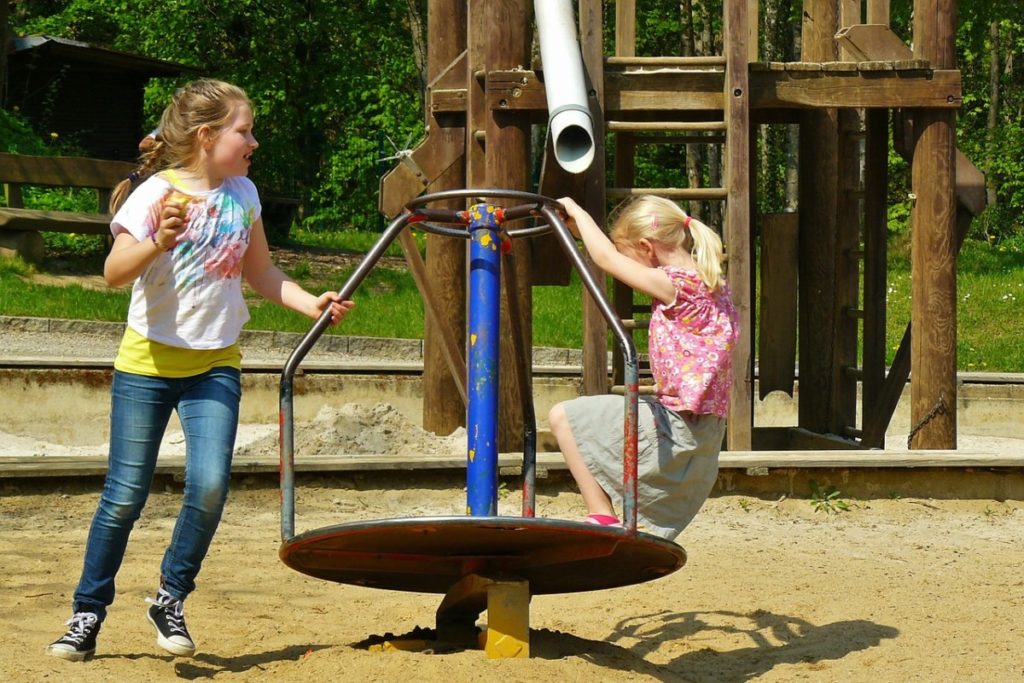 children getting exercise at play 