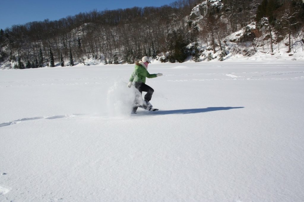 running in snow