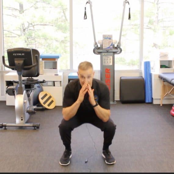 Phil demonstrates burpee