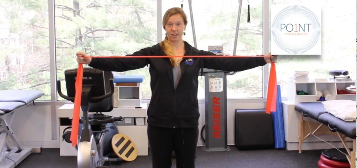 resistance band shoulder exercise