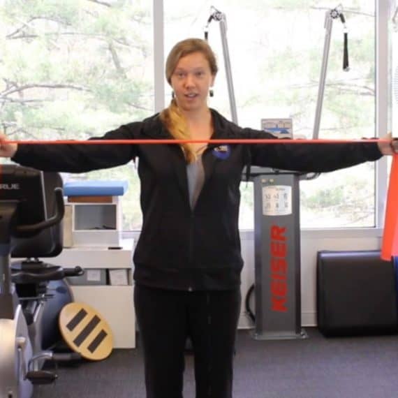 resistance band shoulder exercise