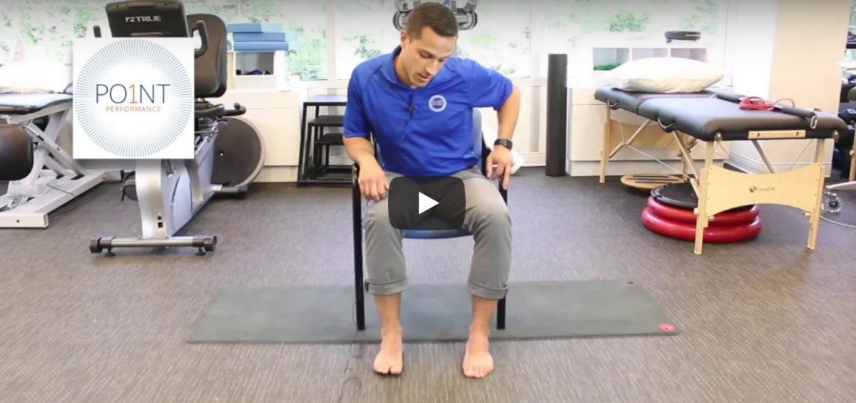 PT demonstrates foot exercises